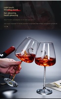 Verres à vin rouge en cristal Swan, gobelets de luxe européens, verres à vin à pied haut de gamme pour couple, pour mariage, fête, banquet