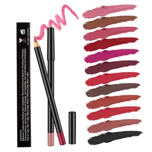 21colors Mineral Lip Pencil 3in1 Multi-functional Eyeliner Eyebrow Lipliner Pencil Nude Lip Liners