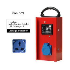 Caja Eléctrica Metálica para Exteriores de 1 Vía, 3 Pines, 10A, Enchufe Impermeable con Dispositivo de Corriente Residual, Caja de Enchufes Portátil - Product Image 2