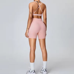 Phòng tập thể dục mặc tập thể dục quần áo phụ nữ ropa deportiva mujer liền mạch Activewear đặt phòng tập thể dục tập thể dục đẩy lên Yoga Biker Bộ ngắn - Product Image 4