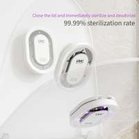 Stérilisateur de toilettes intelligent UVC, dispositif de désinfection automatique de la cuvette des toilettes avec capteur, désinfectant UV-C pour l'hygiène de la salle de bain