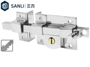 Cerradura de Alta Calidad con Llave Personalizada para Puerta de <span class=keywords><strong>Casa</strong></span>, Plateada, para Barra de Puerta, Cerca Exterior - Product Image 2