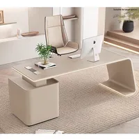 Bureau de direction de style crème haut de gamme Design élégant Bureau d'éclairage du superviseur du directeur exécutif
