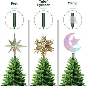 ที่วางท็อปเปอร์ต้นคริสต์มาสทำจากโลหะอุปกรณ์ตกแต่งยอดต้นไม้สำหรับวันหยุดแบบอเนกประสงค์ที่เหมาะกับต้นไม้ประเภทพื้นฐานที่สุดสีเขียว - Product Image 2