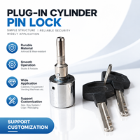 Serrure à cylindre en alliage de zinc électroplaqué avec 2 clés pour véhicule d'ingénierie, porte d'armoire, distributeur automatique