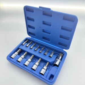 Ổ cắm tác động lục giác 13 mảnh đặt tuốc nơ vít hình hoa với đầu ổ cắm hoa mận để sử dụng sửa chữa - Product Image 3