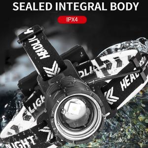 Mạnh mẽ XHP70 Led Đèn Pha Telescopic <span class=keywords><strong>Zoom</strong></span> Đèn pha sạc cắm trại Đầu đèn pin - Product Image 2