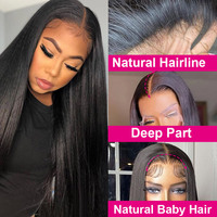 Perruques péruviennes naturelles pas chères sans colle Full Hd Perruques dentelle cheveux humains frontale pour femmes noires Perruques dentelle frontale droite complète Hd