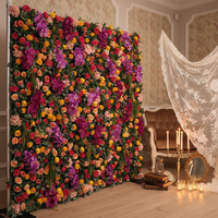 Panneau mural décoratif artificiel haut de gamme en soie, motif orchidée Phalaenopsis, pour événements, salons et fêtes