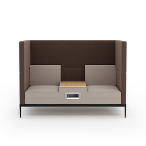 आधुनिक उच्च बैक + लो बैक मुक्त संयोजन यूएसबी चार्जिंग फ़ंक्शन सोफा, प्रतीक्षा क्षेत्र लाउंज निजी बैठक रिसेप्शन सोफा, - Product Image 3