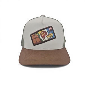 Custom Logo 5 Panel Trucker <b>Hat</b> Printed Design Low MOQ OEM Vintage Inspired Retro Outdoor Sports Cycling Beach Performance Mesh - Product Image 4