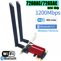 Tarjeta de Red Inalámbrica WIFI PCI-E de 1200 Mbps para Escritorio, 802.11AC, Doble Banda 2.4G 5G, 2 en 1, Adaptador WIFI Bluetooth AC1200 PCI E PCIe
