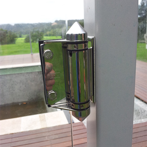 Offre Spéciale : Garde-corps en Verre Trempé au Design Moderne, Clôture de Piscine en Verre et Acier Inoxydable, Verre vers <span class=keywords><strong>Poteau</strong></span> Carré avec Charnière à Ressort - Product Image 1