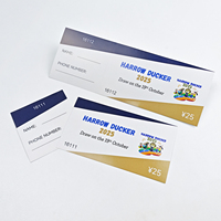 Billetes de avión de papel térmico personalizado, billetes de avión de tinta plateada para rascar, billete de admisión con número de serie variable