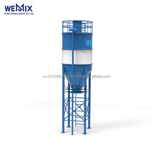 Silo de cemento entero 30T, Silo de cemento de acero al carbono Q235 para planta mezcladora de hormigón - Product Image 1