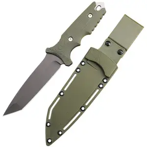 TLHB03 Outdoor High Hardness 440C Fixed Blade Tactical Knife EDC Sharp Edge Survival Knives with Kydex Case