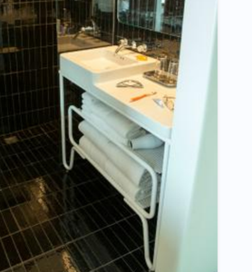 Superbes designs de salle de bains scandinaves de style postmoderne salle d'eau blanche <span class=keywords><strong>meuble</strong></span> vasque sur pied console de lavage supports d'évier - Product Image 4