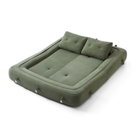 Nuevo Diseño Moderno de Sofá Cama Modular Convertible de Tela con Espuma Compresible para Sala de Estar, Dormitorio, Centro Comercial y Villa