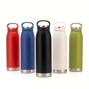 Free Custom Logo Double Wall Insulated Stainless Steel Water <b>Bottle</b> Metal Thermal Vacuum <b>Flask</b> for Camping Toilets Daily Use - Product Image 1