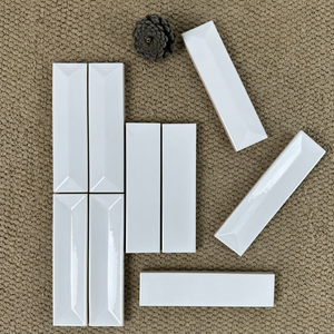 Azulejos de Pared de Arcilla Hechos a Mano en 3D, Azulejos de Cerámica Rectangulares <span class=keywords><strong>Verdes</strong></span> Brillantes para Decoración de Baños y Cocinas - Product Image 2