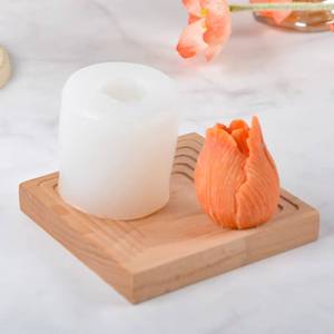 Molde de silicona 3D popular de rosas y tulipanes para moldes de resina de cera personalizados, molde de vela de flores DIY - Product Image 1