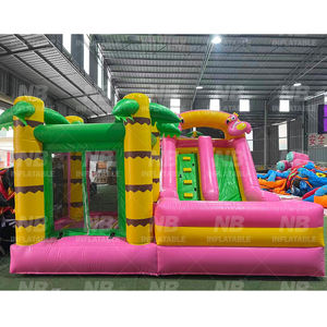 Château gonflable extérieur <span class=keywords><strong>de</strong></span> couleur unie pour fêtes d'enfants, avec toboggan aquatique gonflable, idéal pour la location - Product Image 6