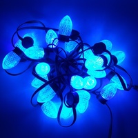 Modules de pixels LED S24 C9 adressables WS2811 DC12V IP65 PVC; 50 pièces/brin; tout fil vert et boîtier