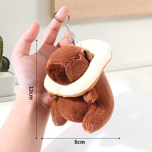 Chaveiros de Pelúcia de Capivara com Capuz de Desenho Animado, Brinquedo de Pelúcia de Capivara Fofo, Boneco de Pelúcia de Capivara, Pingente para Bolsas Infantis, Atacado - Product Image 5