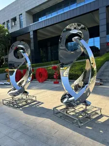 Oem Odm Outdoor Garden Interior Decoration Stainless Steel Sculpture Abstract Metal Modern Art Sculpture