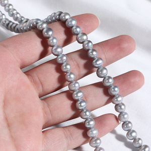 Perlas naturales de agua dulce, perlas grises para joyería DIY - Product Image 3