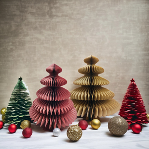 High Quality Eco-Friendly <b>Standing</b> Paper <b>Christmas</b> <b>Tree</b> Decoration 24" Indoor Use for Festive Holiday Appeal - Product Image 5