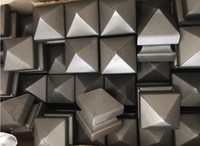 Tapa de poste de valla decorativa, cuadrada, de Metal