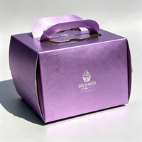 Kuchenbox Gebäckverpackung Luxuriöse Goldene Kunstkarton Faltbare Geschenkbox für Feiertage mit Individuellem Logo UV-Druck Umweltfreundlich Recycelbar