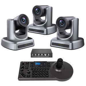 Caméra optique 4K 20X (3 pièces) avec suivi automatique, contrôleur PoE, écran LCD 3 pouces, kit de prévisualisation pour église MC500A - Product Image 1