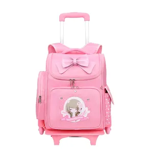 Mädchen schule Trolley taschen Kinder Student Schule Tasche Set Auf Rädern Kinder Schule Roll Rucksäcke Kinder Schulter Tasche