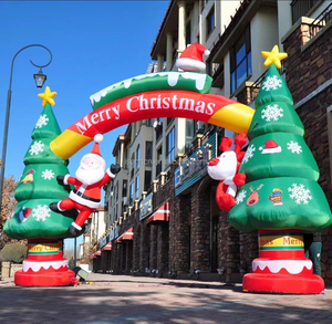 Arche gonflable géante de Noël, arche de Père Noël/arbre de Noël, portique gonflable enneigé pour la promotion des centres commerciaux/l'<span class=keywords><strong>ouverture</strong></span> de magasins/l'activation des points de vente - Product Image 1