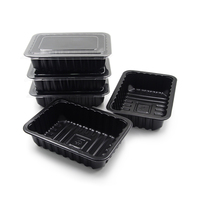 Boîte d'emballage carrée en PP écologique jetable pour produits frais avec couvercle scellable pour un stockage et une présentation hygiéniques