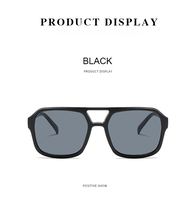 Lunettes de soleil pilote tendance 2025 – Cadeau promotionnel – Lunettes vintage à double pont pour femme avec verres jaunes – Lunettes d'aviation pour femme