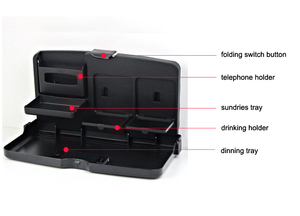 Table de Travail Pliable Portable en ABS pour Coffre de <span class=keywords><strong>Voiture</strong></span>, Organisateur de Siège Arrière, Support pour Ordinateur Portable et Porte-Gobelet – Vente en Gros Usine - Product Image 6