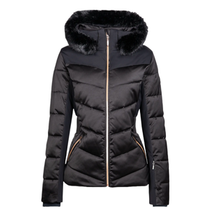 Veste matelassée légère en polyester tricoté pour <span class=keywords><strong>femme</strong></span> OEM - Manteau d'hiver coupe-vent en nylon pour sports de plein air avec logo personnalisé - Product Image 1