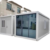 Maison conteneur préfabriquée portable en kit, 2 chambres, sur mesure, en gros, avec toit en tuiles inclinées, design moderne, pour écoles et centres commerciaux