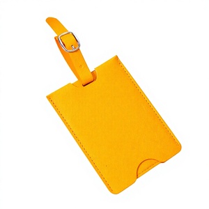 Étiquette de bagage en PU <span class=keywords><strong>simple</strong></span> et élégante, étiquette de sécurité pour valise, anti-perte, avec logo imprimé pour carte d'embarquement - Product Image 5