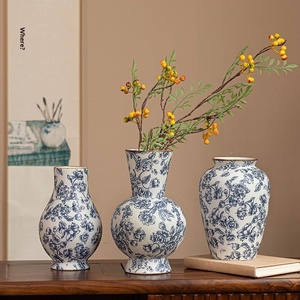 <span class=keywords><strong>Vaso</strong></span> in Ceramica Blu e Bianco Stile Cinese Moderno di Jingdezhen, <span class=keywords><strong>Vaso</strong></span> Creativo di Lusso Leggero - Product Image 4