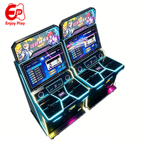 Machine de jeu d'arcade de combat commerciale 32 pouces en métal avec éclairage LED, support anglais, cabinet de jeu vidéo de luxe pour parc d'attractions