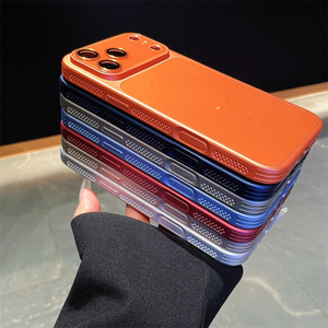 Coque de téléphone magnétique de luxe AG mate à dissipation thermique pour iPhone 17 16 15 14 13 Pro Max avec protection d'objectif et pare-chocs - Product Image 4