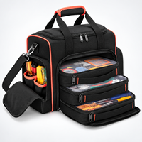Sac de transport robuste pour électricien avec logo personnalisé, 3 compartiments amovibles, organisateur multi-poches, sac à bandoulière, vente en gros