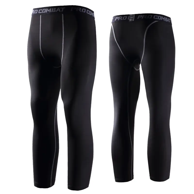 Leggings d'entraînement de couche de base de compression pour hommes en gros collants pour hommes pantalons de vêtements de yoga de gymnastique d'hiver thermique