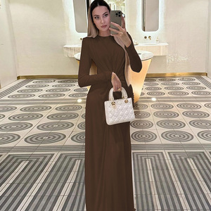 D4817237K Nouvelle <span class=keywords><strong>Robe</strong></span> <span class=keywords><strong>Longue</strong></span> <span class=keywords><strong>Moulante</strong></span> Élégante pour Femme Printemps 2026 à Manches Longues et Col Rond, Coupe Slim Unie, <span class=keywords><strong>Robe</strong></span> de Soirée Maxi pour Fête et Bal de Promo - Product Image 5