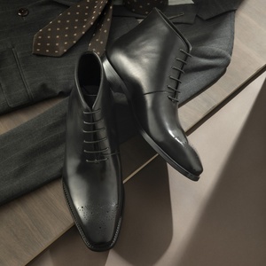 Botas de Cuero Transpirables de Estilo Británico para Hombre, Otoño e Invierno, Botas de Motocicleta Formales de Negocios para Hombre - Product Image 3