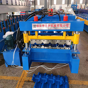 Màu kim loại tấm CuộN tráng men gốm ngói tạo thành máy cho thép lợp tráng men mái ngói máy - Product Image 5